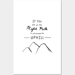 uphill elder eyring quote Posters and Art